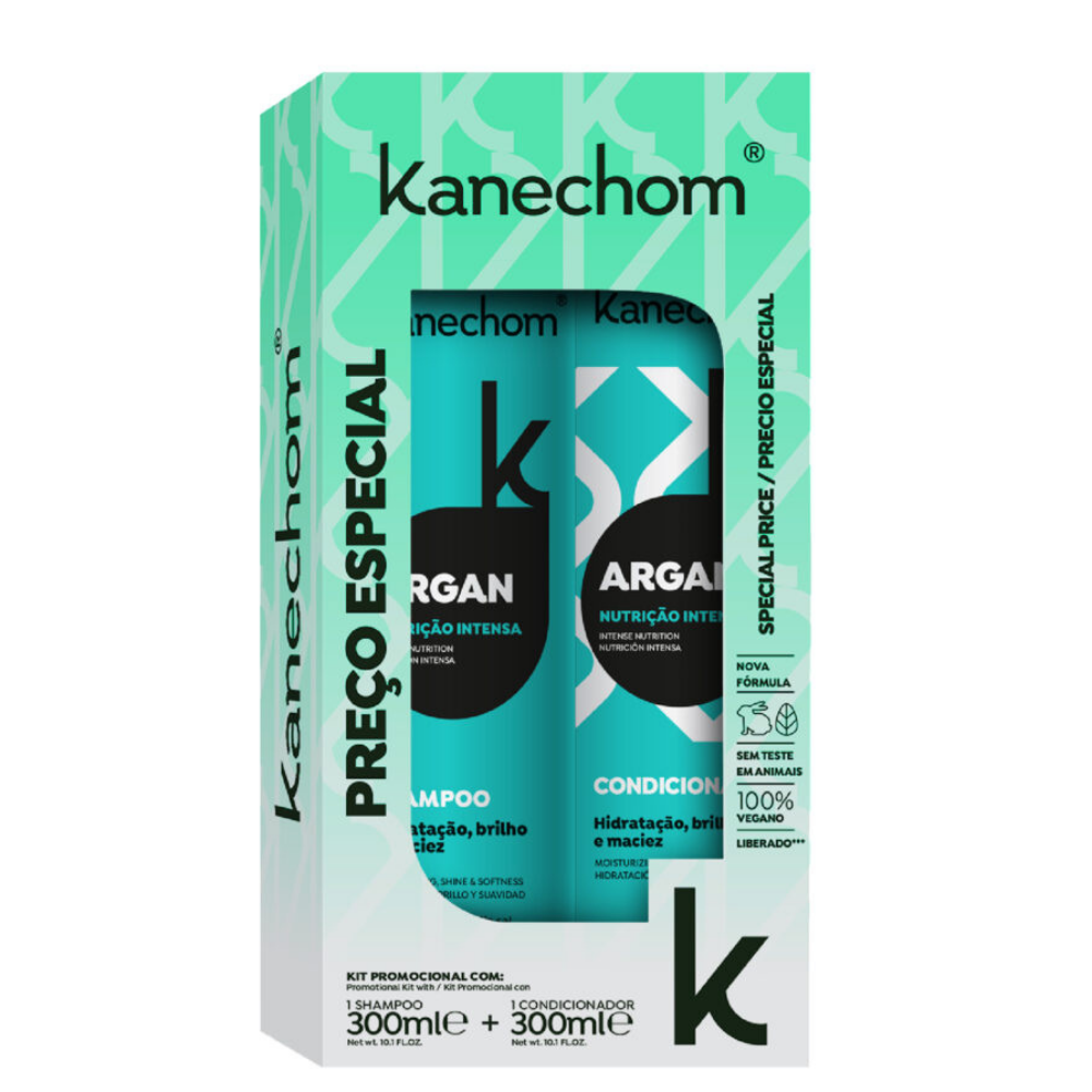 KIT PACK SHAMPOO + ACONDICIONADOR ARGAN KANECHOM 600 ML. - 1