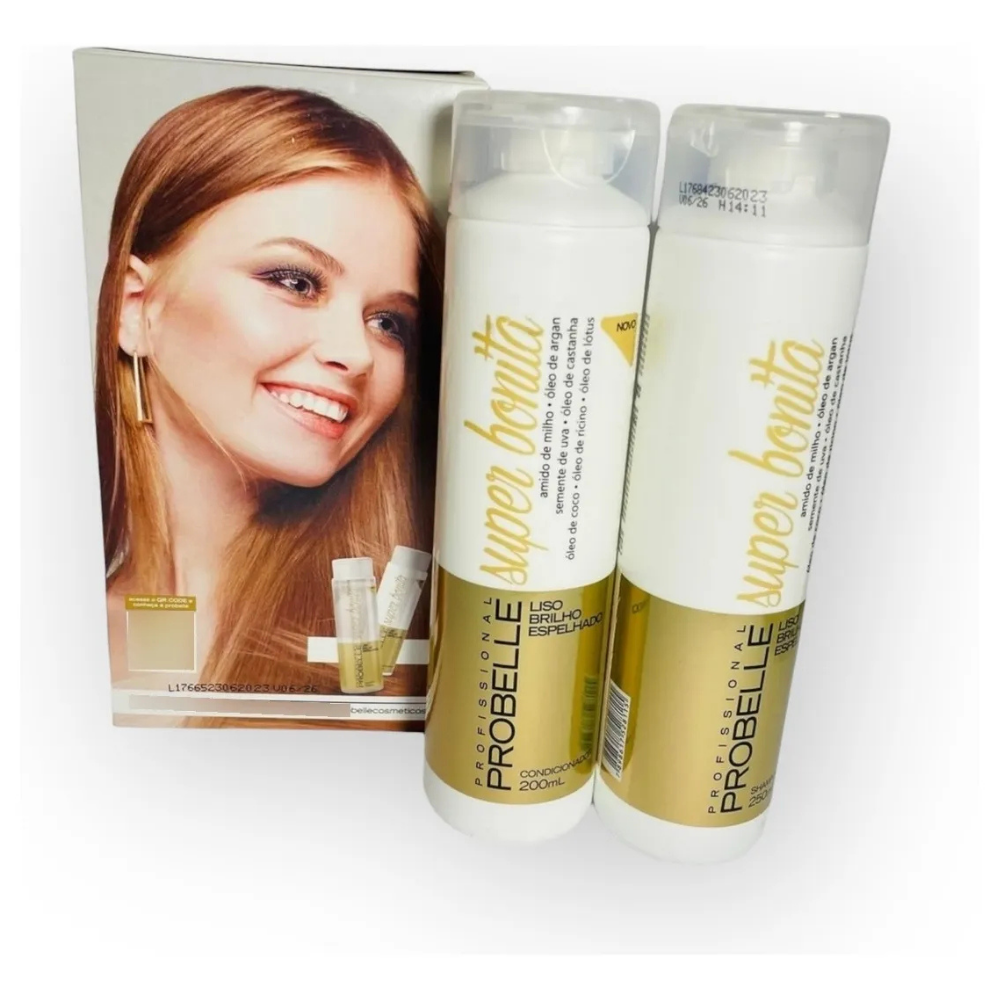 PACK SHAMPOO + ACOND. LISOS BRILLO ESPEJO PROBELLE 500ML - 2