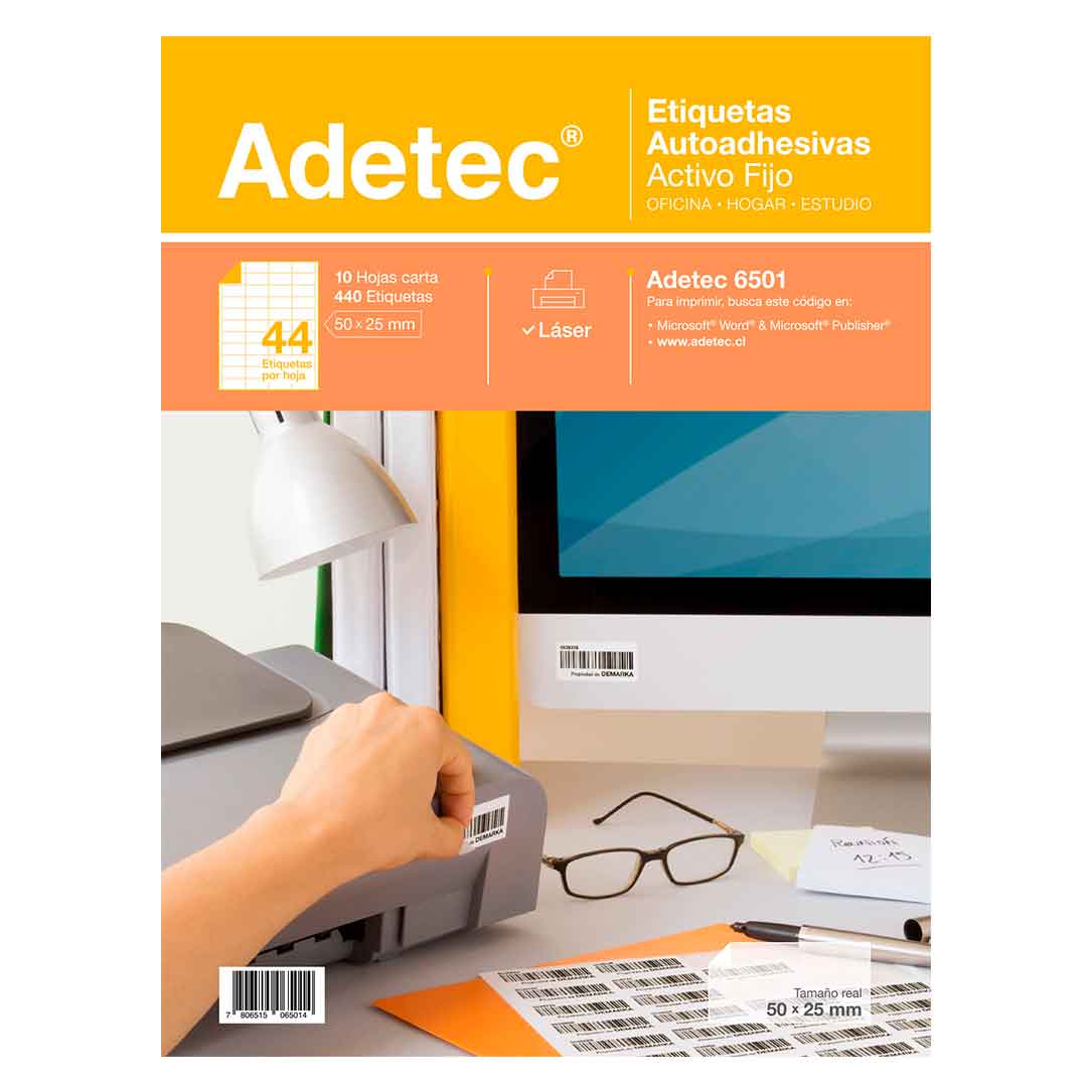 440 ETIQUETAS AUTOADHESIVAS IDEALES PARA ACTIVO FIJO. - 1