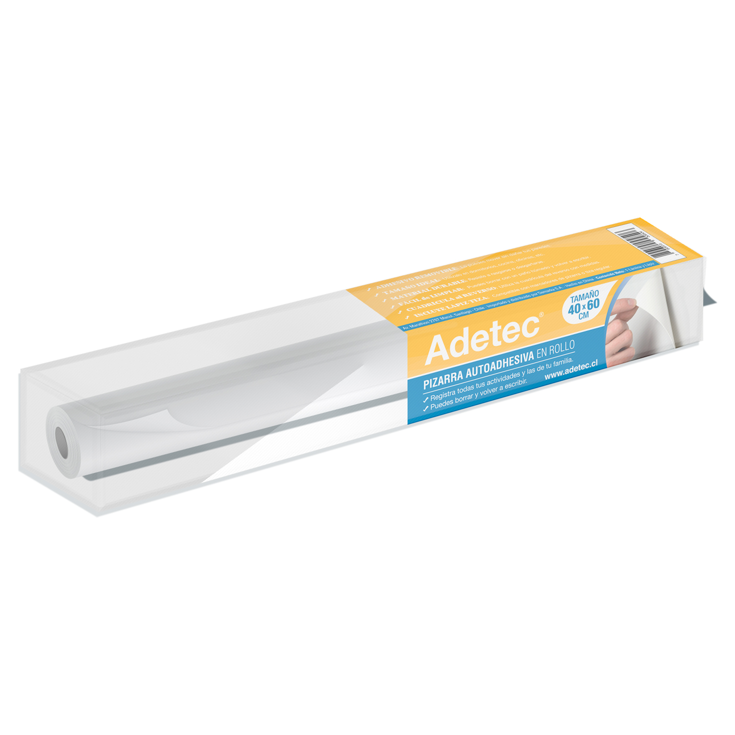 PIZARRA AUTOADHESIVAS 40X60 CM REMOVIBLE BLANCA PARA PLUMON - 1