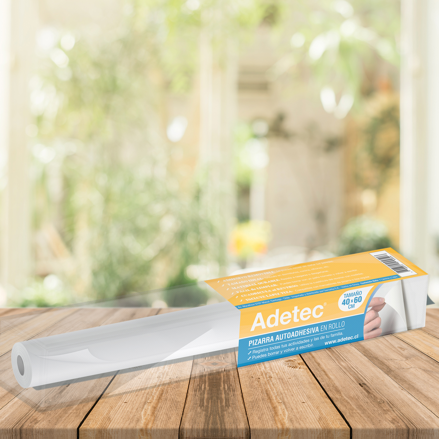 PIZARRA AUTOADHESIVAS 40X60 CM REMOVIBLE BLANCA PARA PLUMON - 4