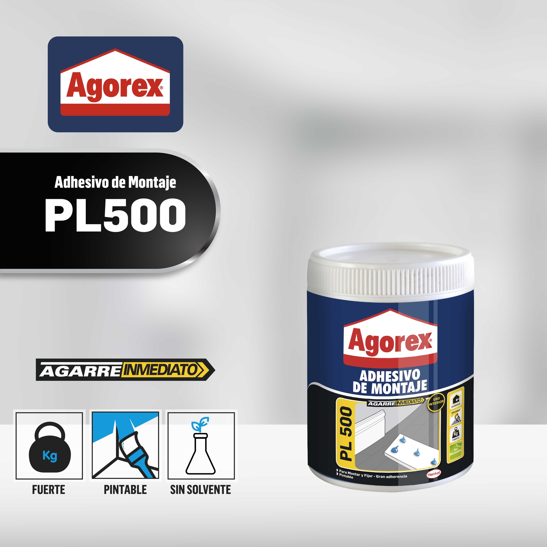 PEGAMENTO ADHESIVO DE MONTAJE AGOREX 800 G - 7