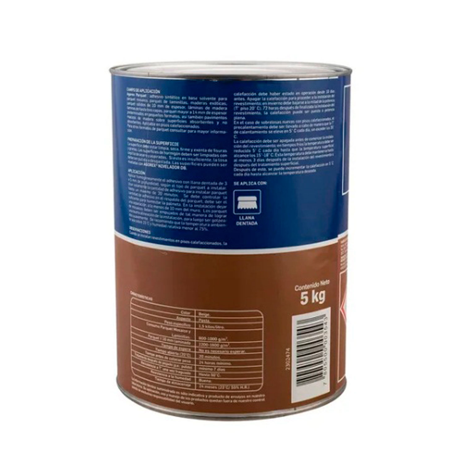 PEGAMENTO ADHESIVO HENKEL ADHESIVES 900 GR PARA REVESTIMIENTOS PARQUET AGOREX - 5