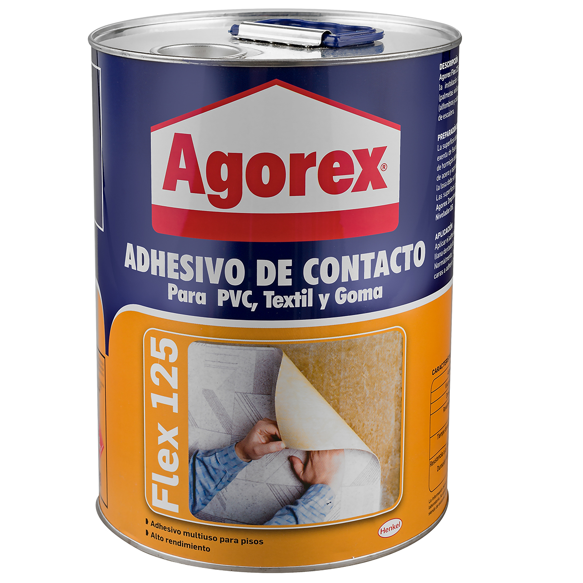 PEGAMENTO ADHESIVO DE CONTACTO HENKEL ADHESIVES AGOREX FLEX 125 GALON - 2