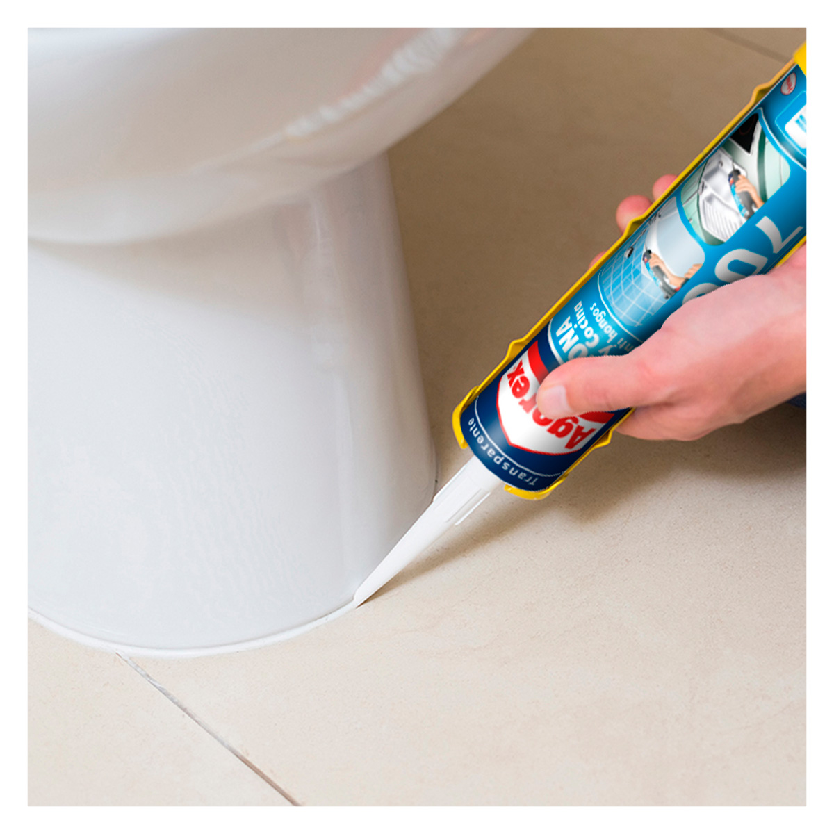SILICONA SELLANTE PROFESIONAL TRANSPARENTE AGOREX 700 300ML - 6