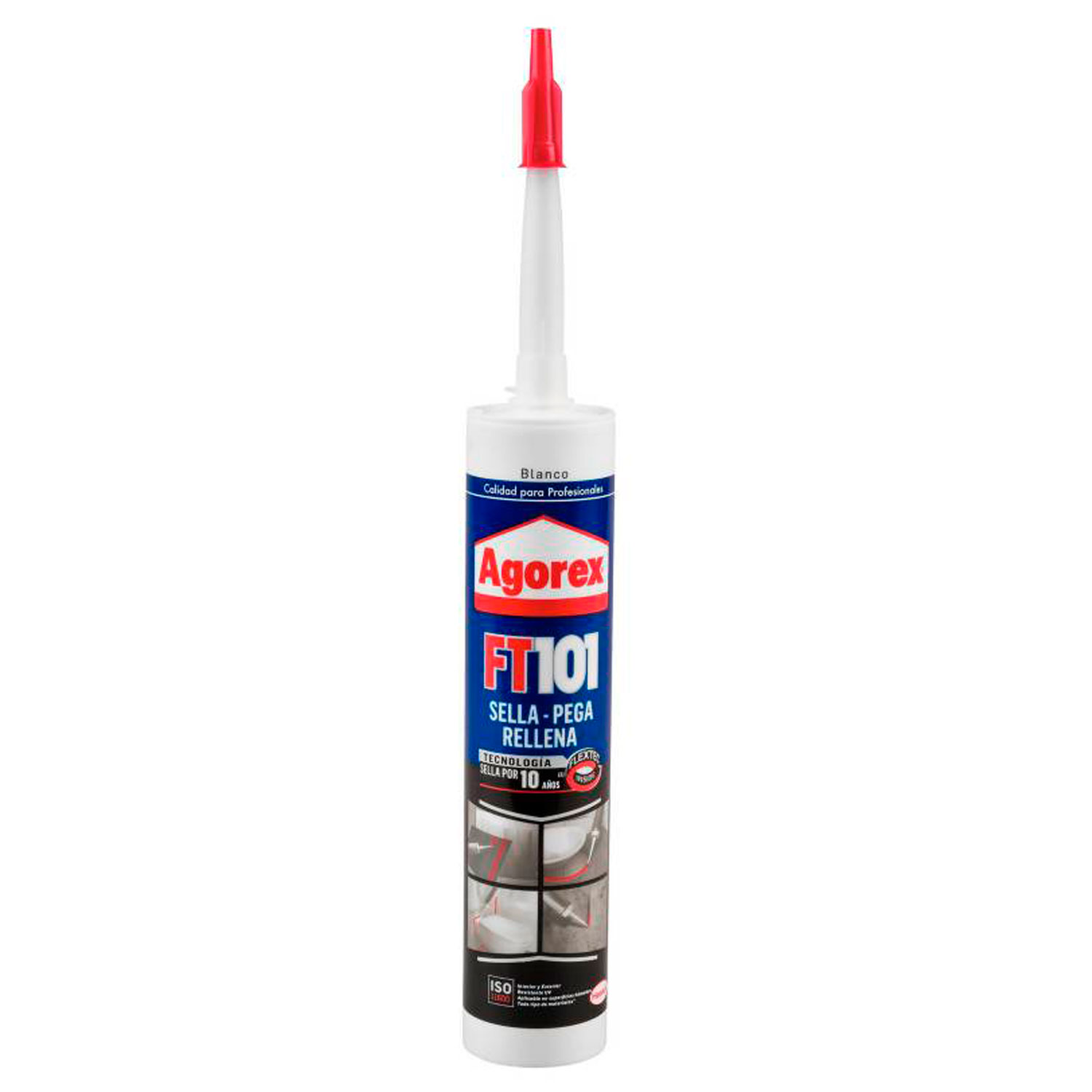 ADHESIVO SELLANTE PROFESIONAL HENKEL ADHESIVES AGOREX FT101 BLANCO 300 ML - 4