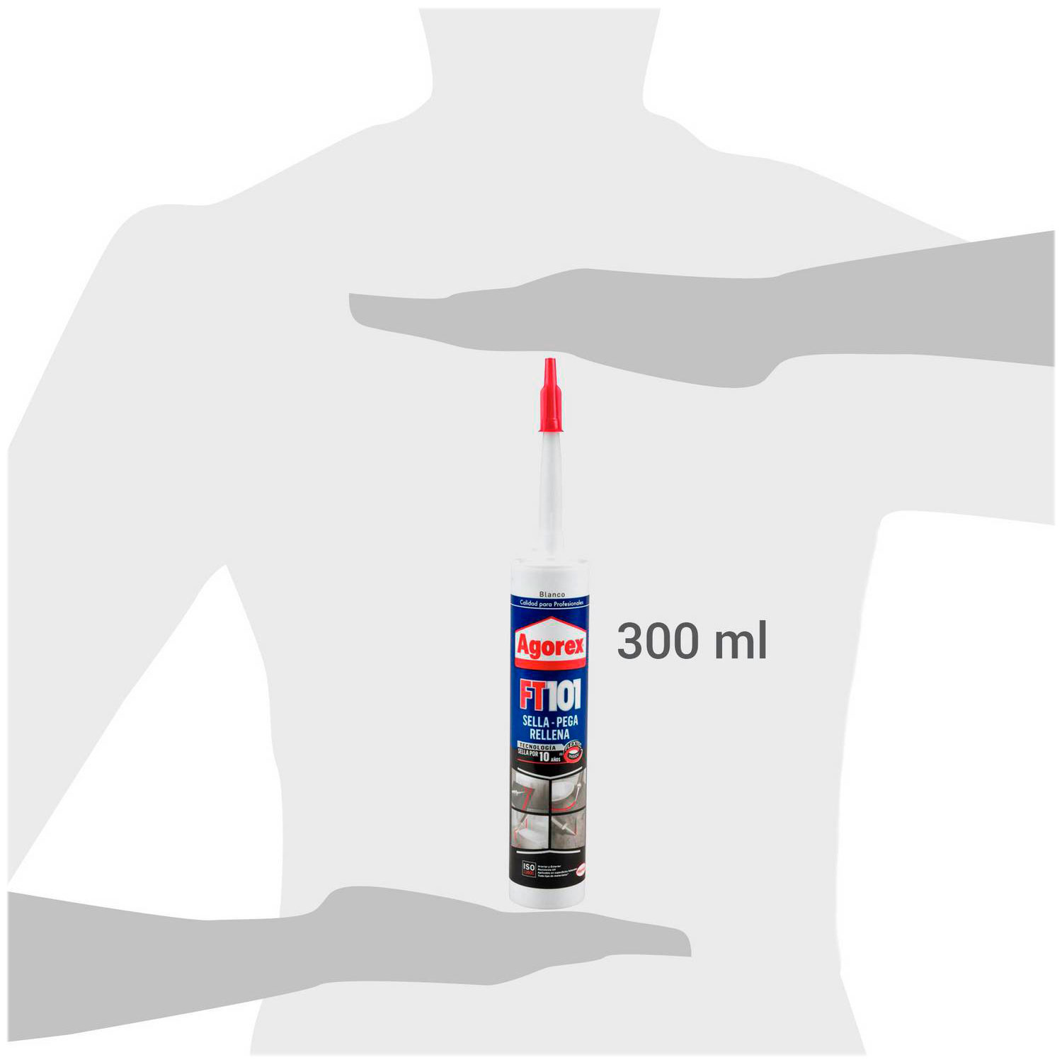 ADHESIVO SELLANTE PROFESIONAL HENKEL ADHESIVES AGOREX FT101 BLANCO 300 ML - 6