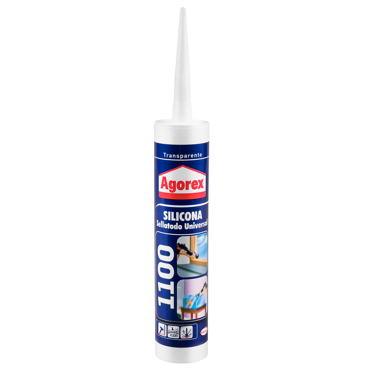 SILICONA SELLANTE HENKEL ADHESIVES 300 ML PROFESIONAL TRANSPARENTE AGOREX 1100 - 2