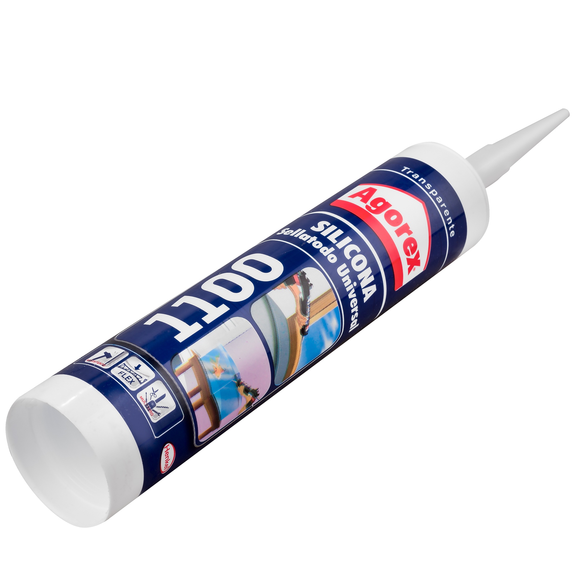 SILICONA SELLANTE HENKEL ADHESIVES 300 ML PROFESIONAL TRANSPARENTE AGOREX 1100 - 4