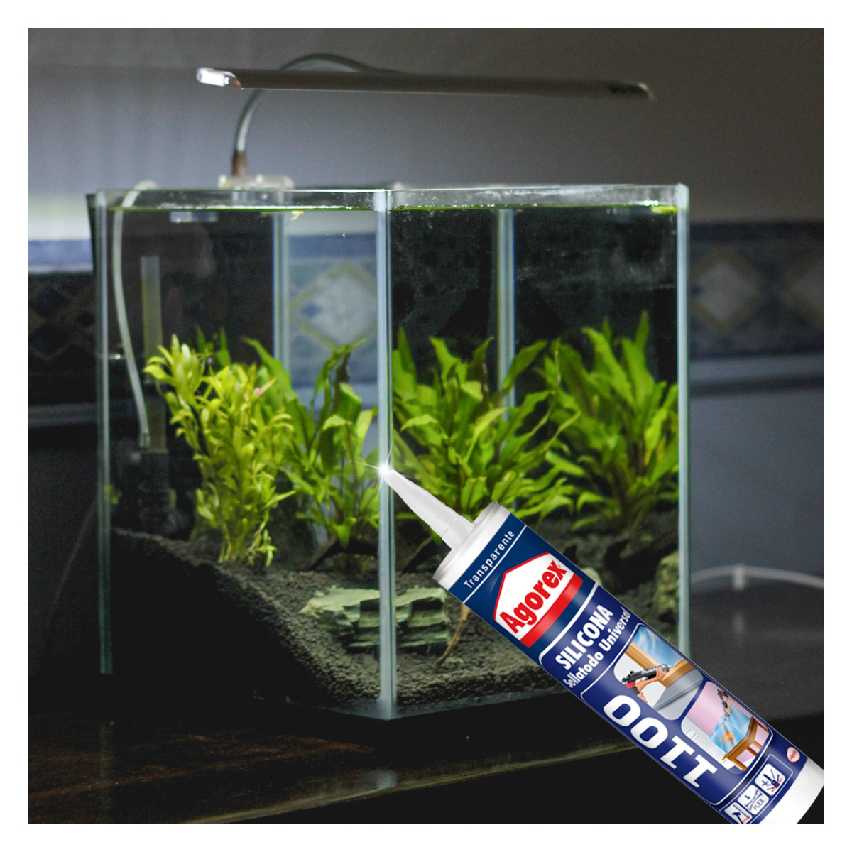 SILICONA SELLANTE HENKEL ADHESIVES 300 ML PROFESIONAL TRANSPARENTE AGOREX 1100 - 6