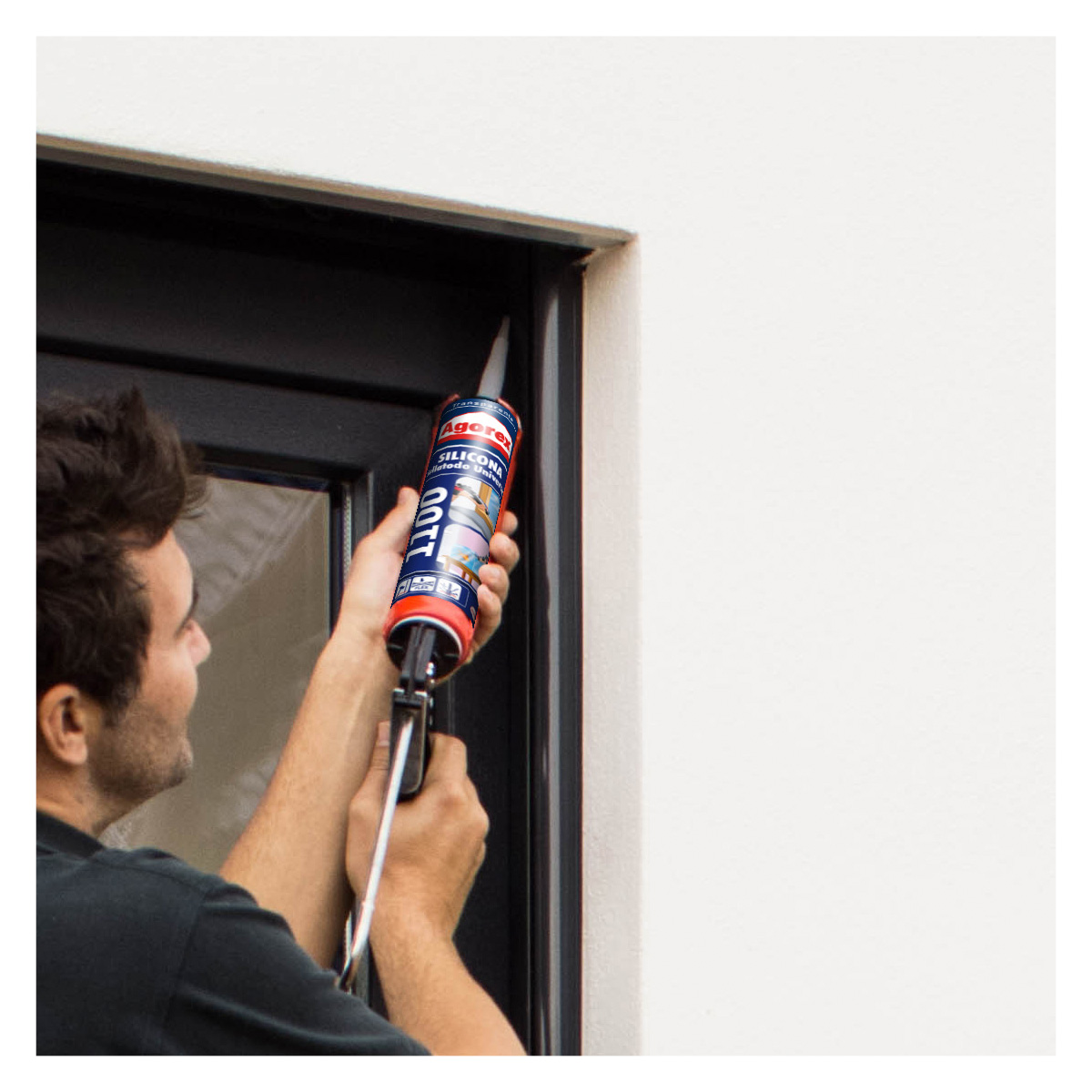 SILICONA SELLANTE HENKEL ADHESIVES 300 ML PROFESIONAL TRANSPARENTE AGOREX 1100 - 8