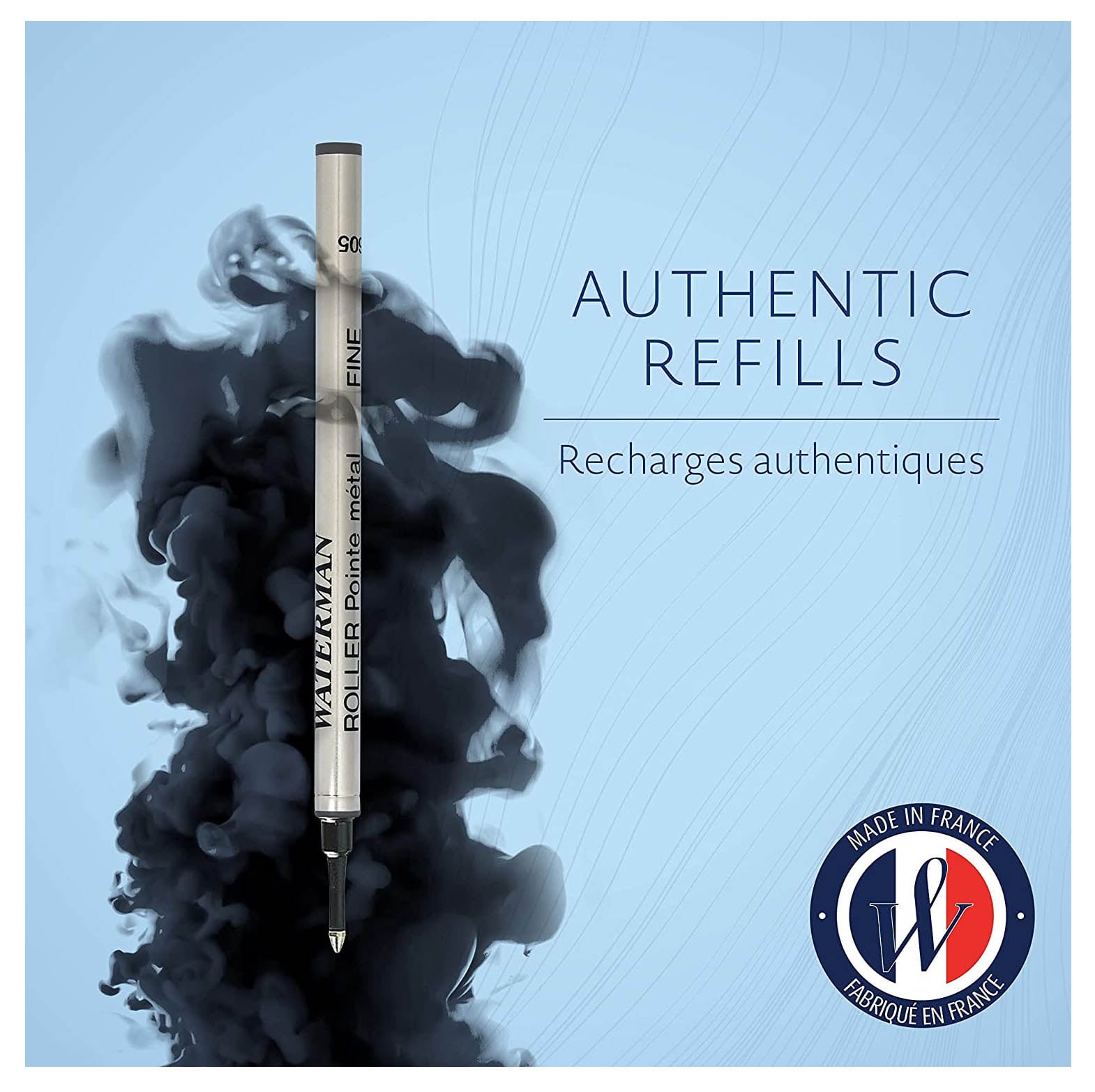 RECAMBIO PARA BOLÍGRAFO DE PUNTA FINA RODANTE NEGRO WATERMAN - 5
