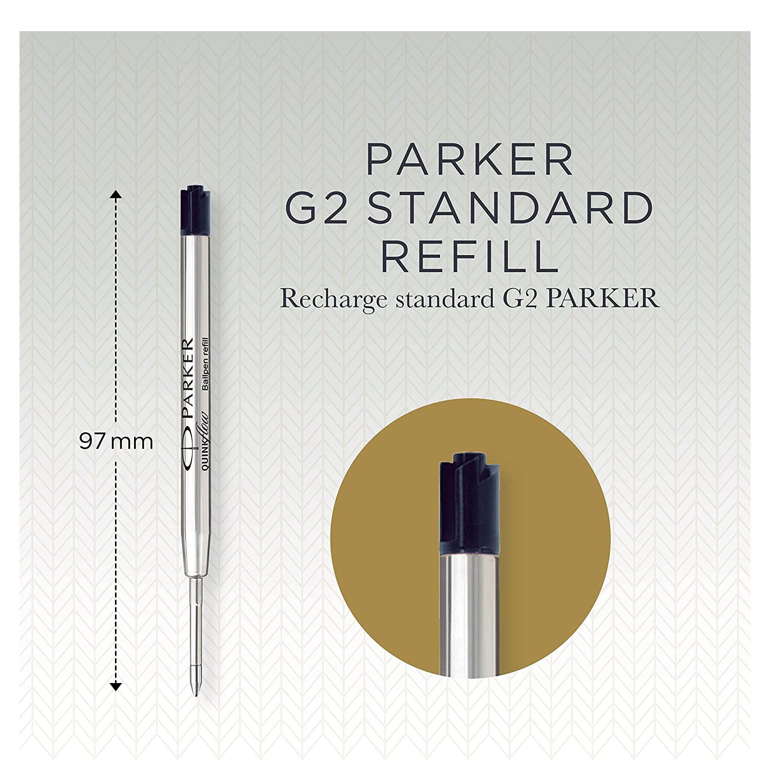 REPUESTO TINTA PARA BOLÍGRAFOS PARKER QUINKFLOW M NEGRO 3U - 3