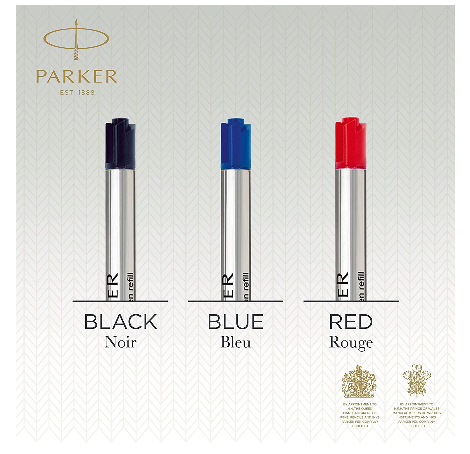 REPUESTO TINTA PARA BOLÍGRAFOS PARKER QUINKFLOW M NEGRO 3U - 6