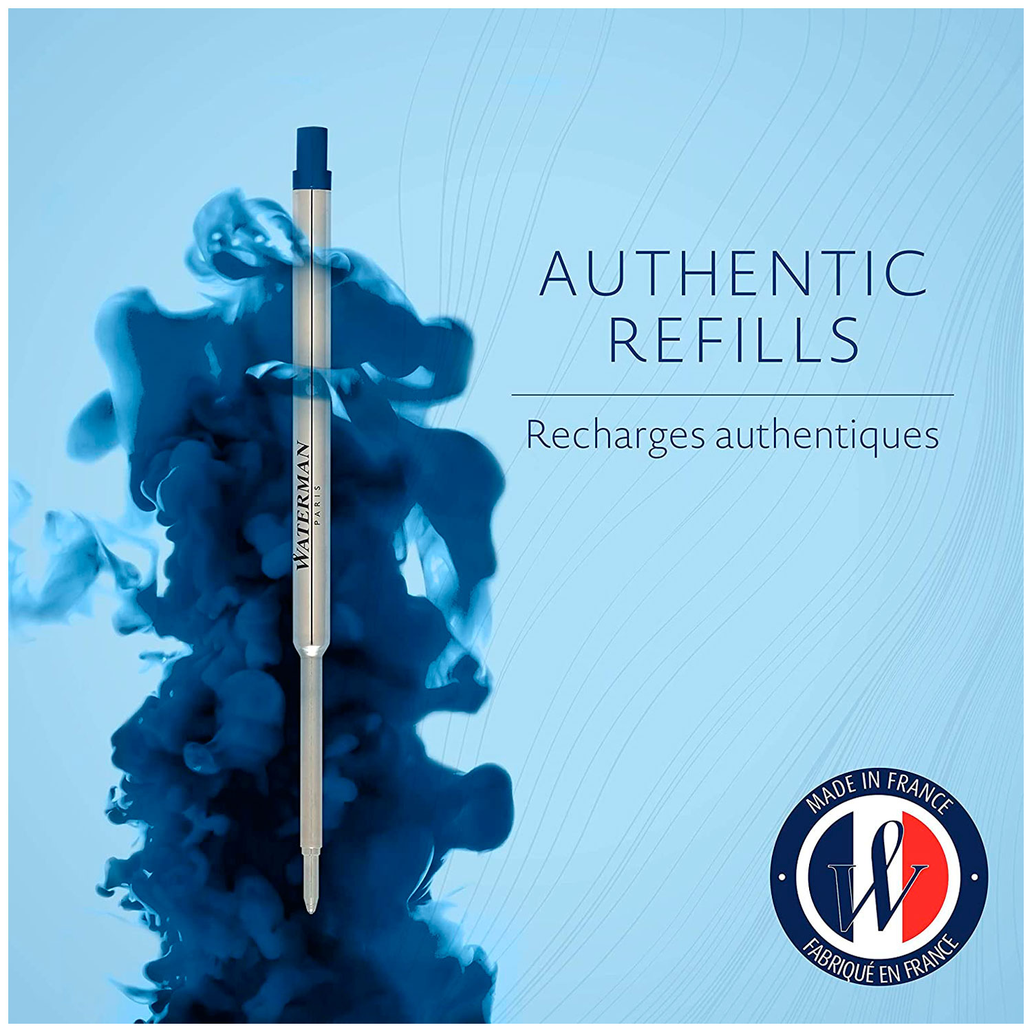 WATERMAN RECAMBIO PARA BOLÍGRAFOS PUNTA MEDIANA TINTA AZUL - 3
