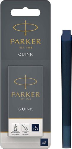 REPUESTOS PARA PLUMAS PARKER 5 REPUESTOS QUINK PARA PLUMAS CARTUCHOS TINTA NEGRO - 1
