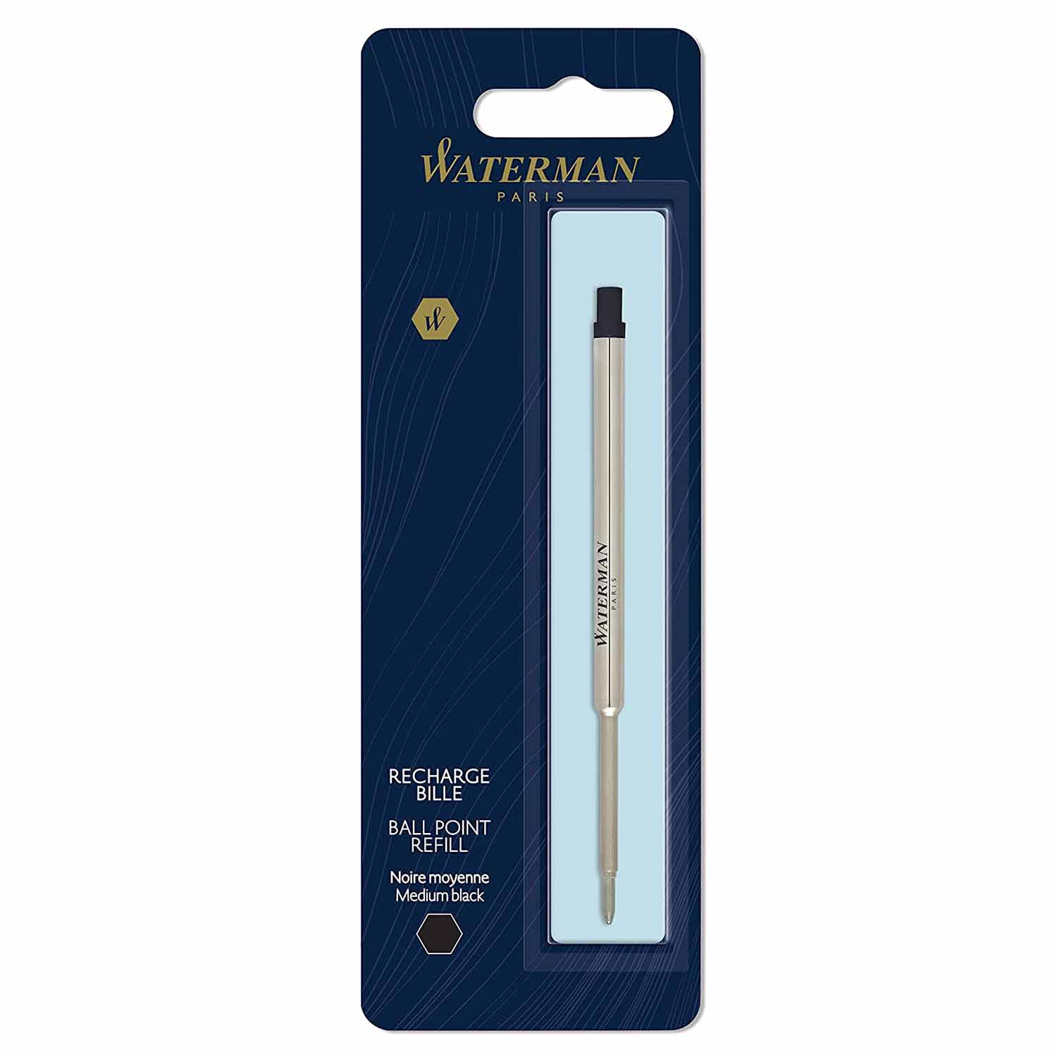 WATERMAN RECAMBIO PARA BOLÍGRAFOS PUNTA MEDIANA TINTA NEGRA - 1
