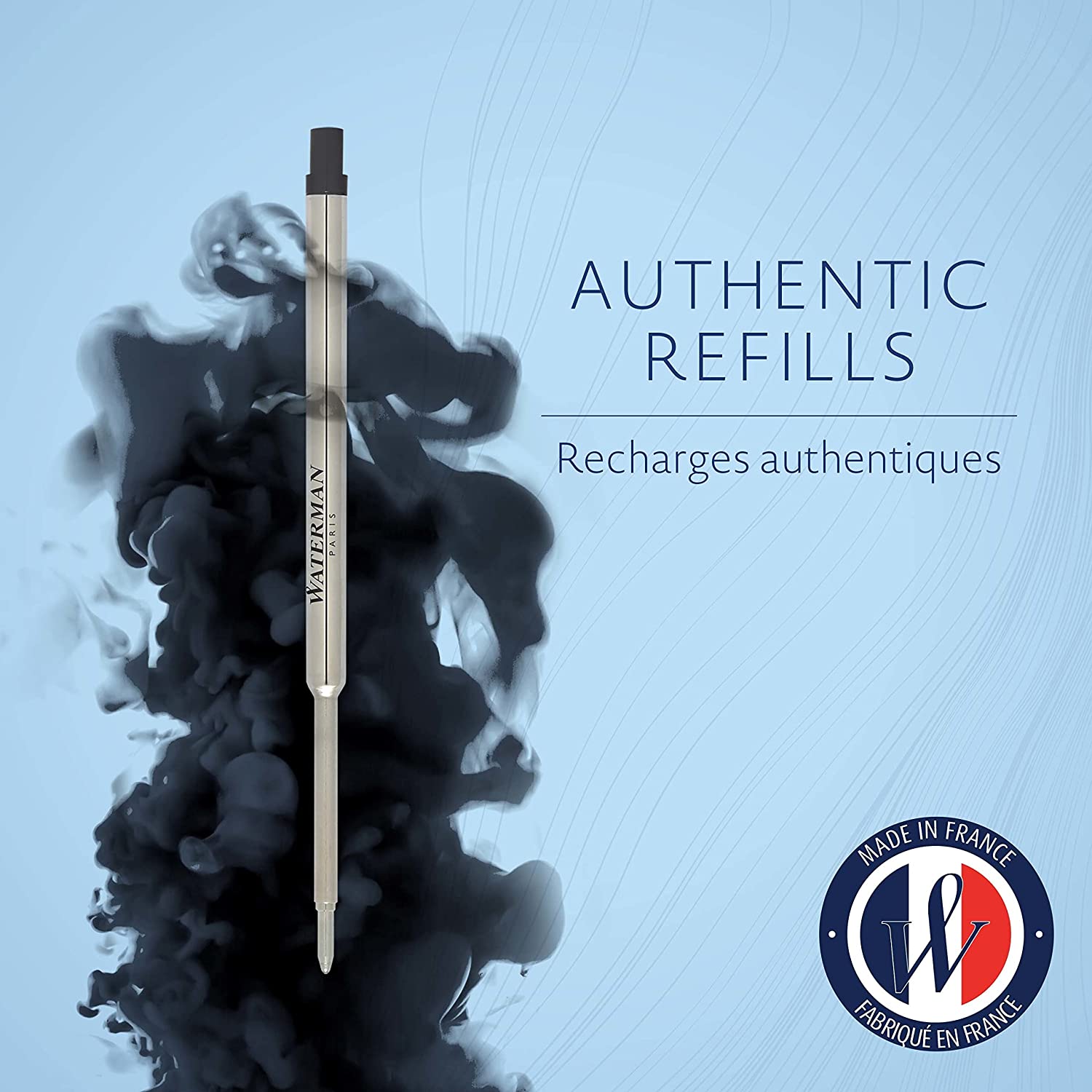 WATERMAN RECAMBIO PARA BOLÍGRAFOS PUNTA MEDIANA TINTA NEGRA - 4