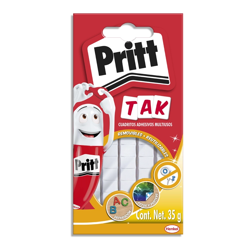 CUADRITOS ADHESIVOS PRITT TAK MULTIUSOS 35 G BLANCO PARA POSTERS Y MANUALIDADES - 1