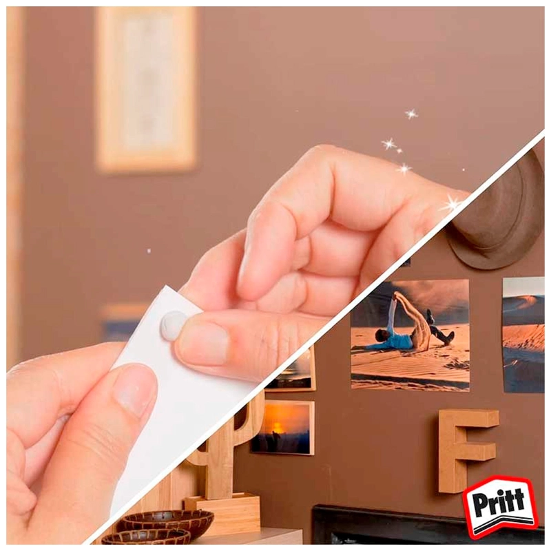 CUADRITOS ADHESIVOS PRITT TAK MULTIUSOS 35 G BLANCO PARA POSTERS Y MANUALIDADES - 4