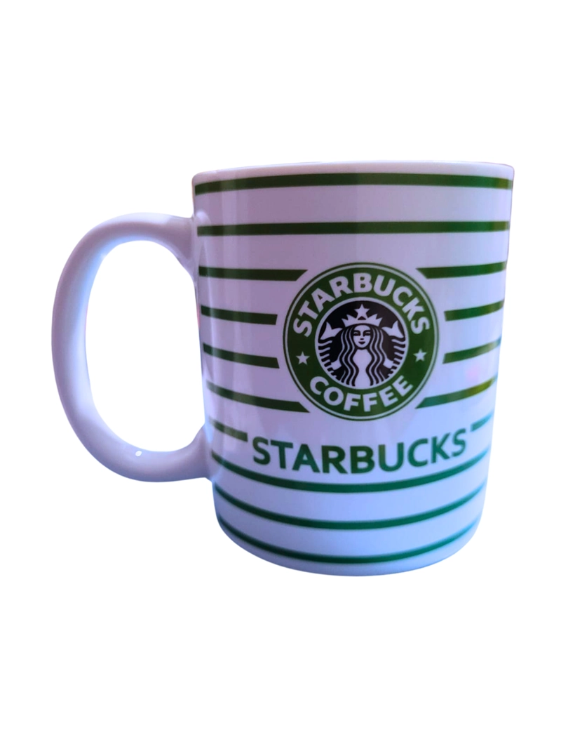 JUEGO DE TAZAS BLANCAS DE LOZA DISEÑO STARBUCKS (4 PIEZAS ) RESISTENTE ...