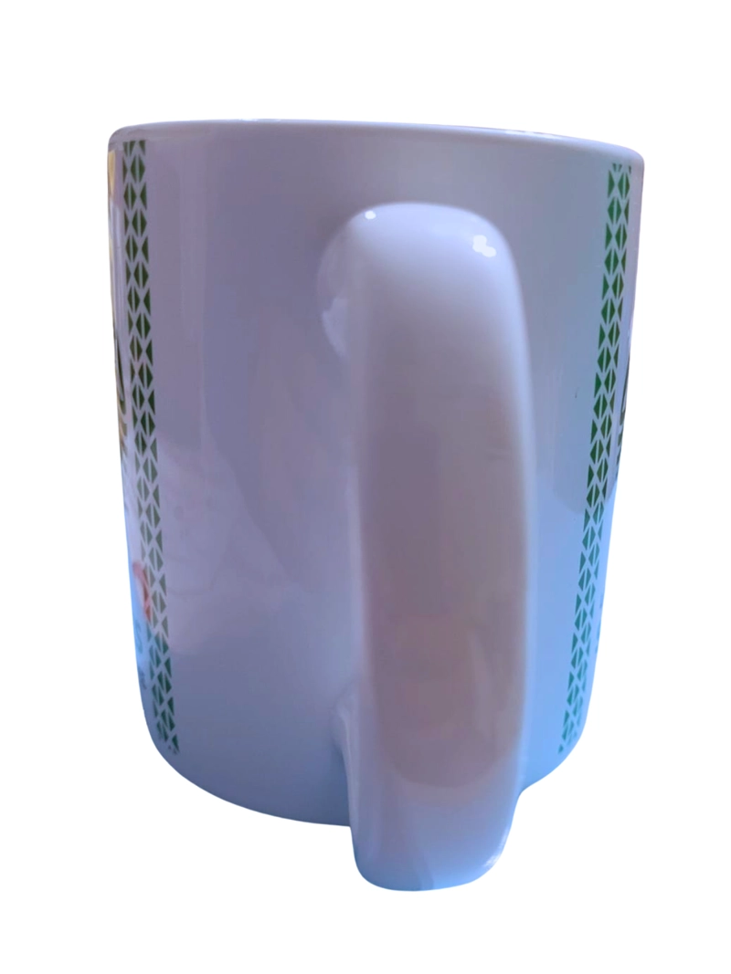 JUEGO DE TAZAS BLANCAS DE LOZA DISEÑO STARBUCKS  (4 PIEZAS ) RESISTENTE AL CALOR (380 ML) - 2