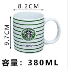 JUEGO DE TAZAS BLANCAS DE LOZA DISEÑO STARBUCKS (4 PIEZAS ) RESISTENTE ...