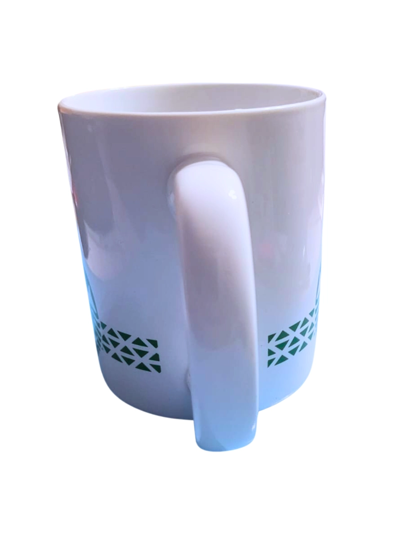 JUEGO DE TAZAS BLANCAS DE LOZA DISEÑO STARBUCKS  (4 PIEZAS ) RESISTENTE AL CALOR (380 ML) - 3