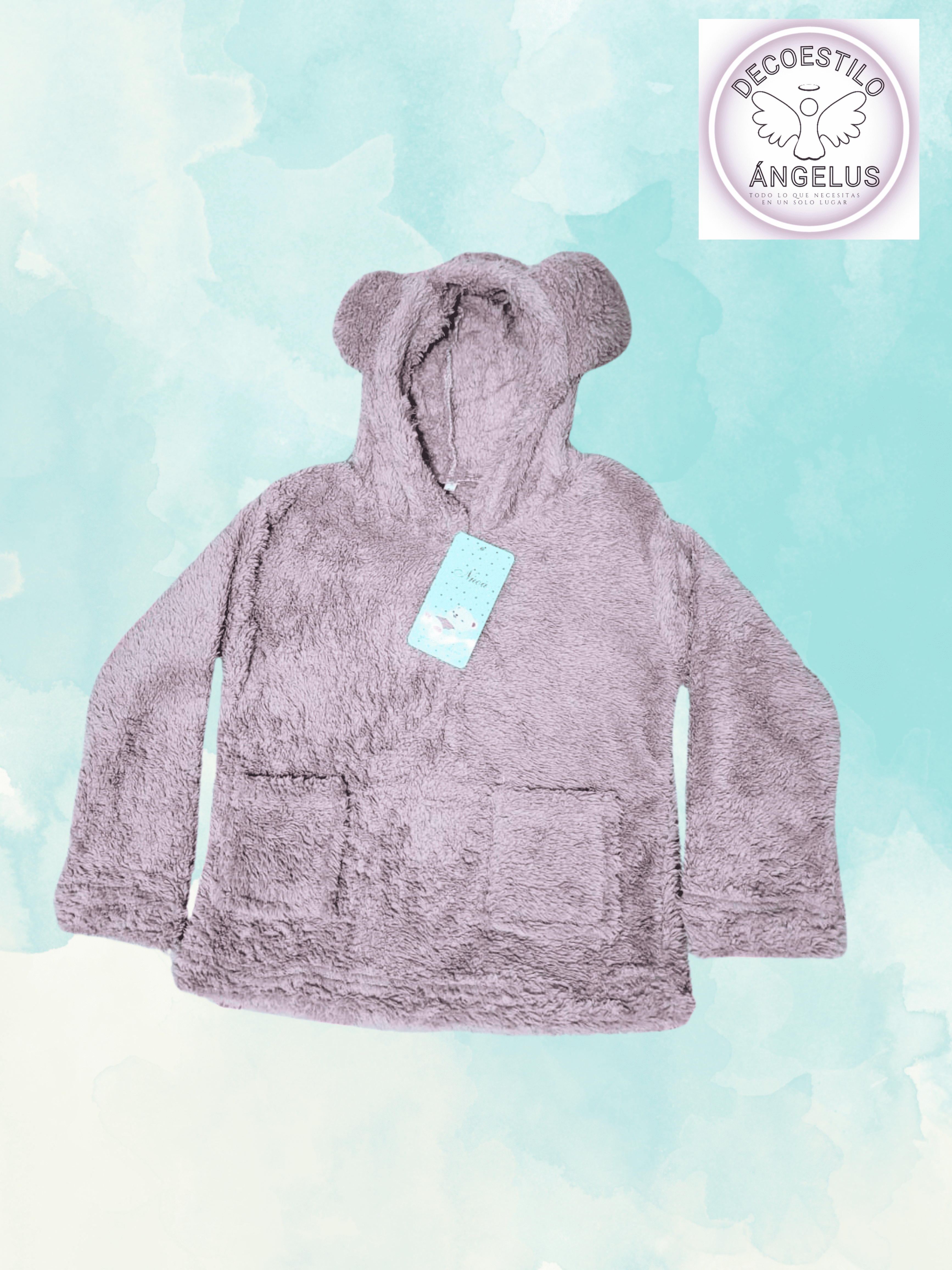 PIJAMA CON OREJAS DE OSITO DE POLAR PARA NIÑOS - 1