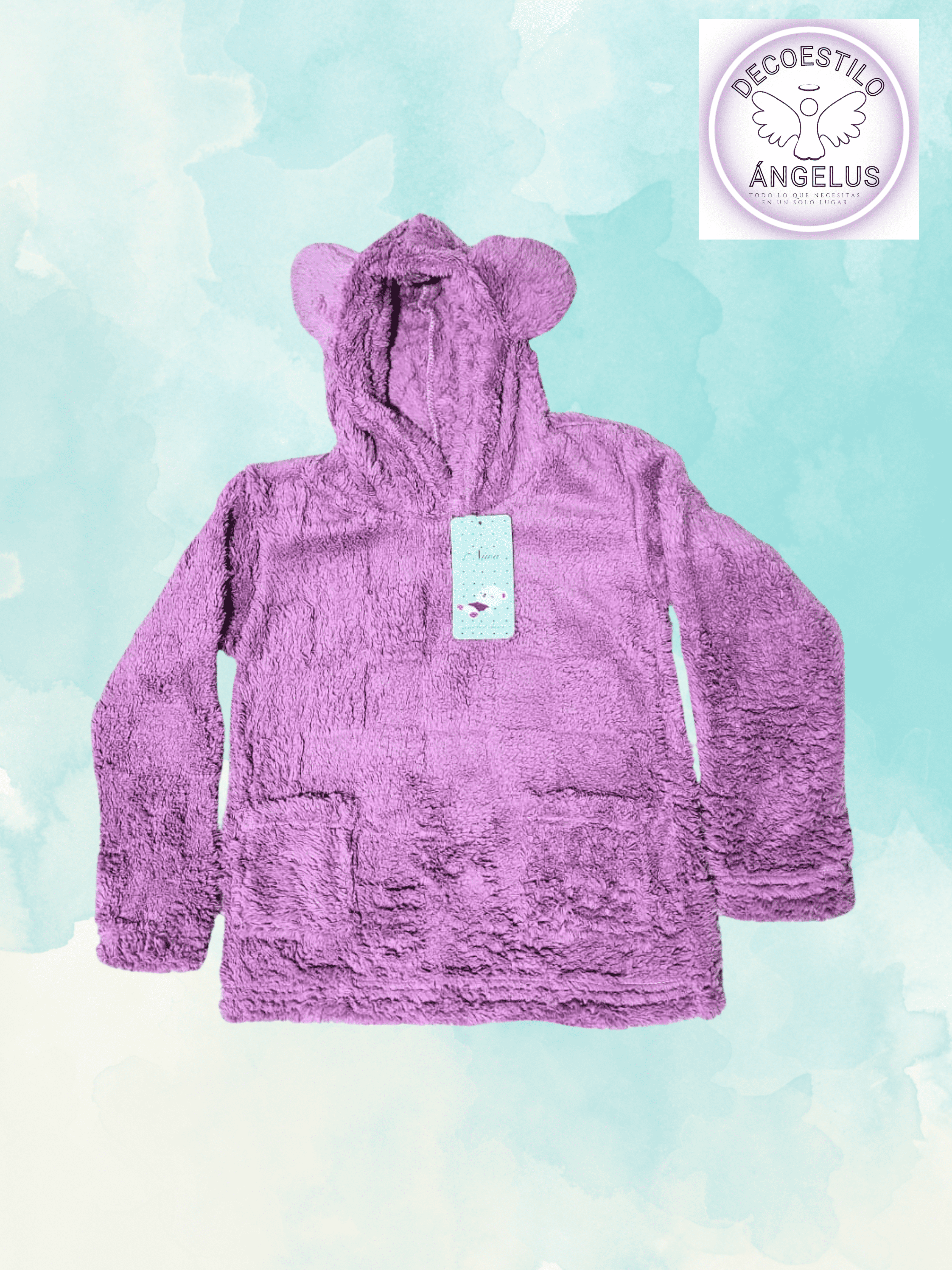 PIJAMA CON OREJAS DE OSITO DE POLAR PARA NIÑOS - 1
