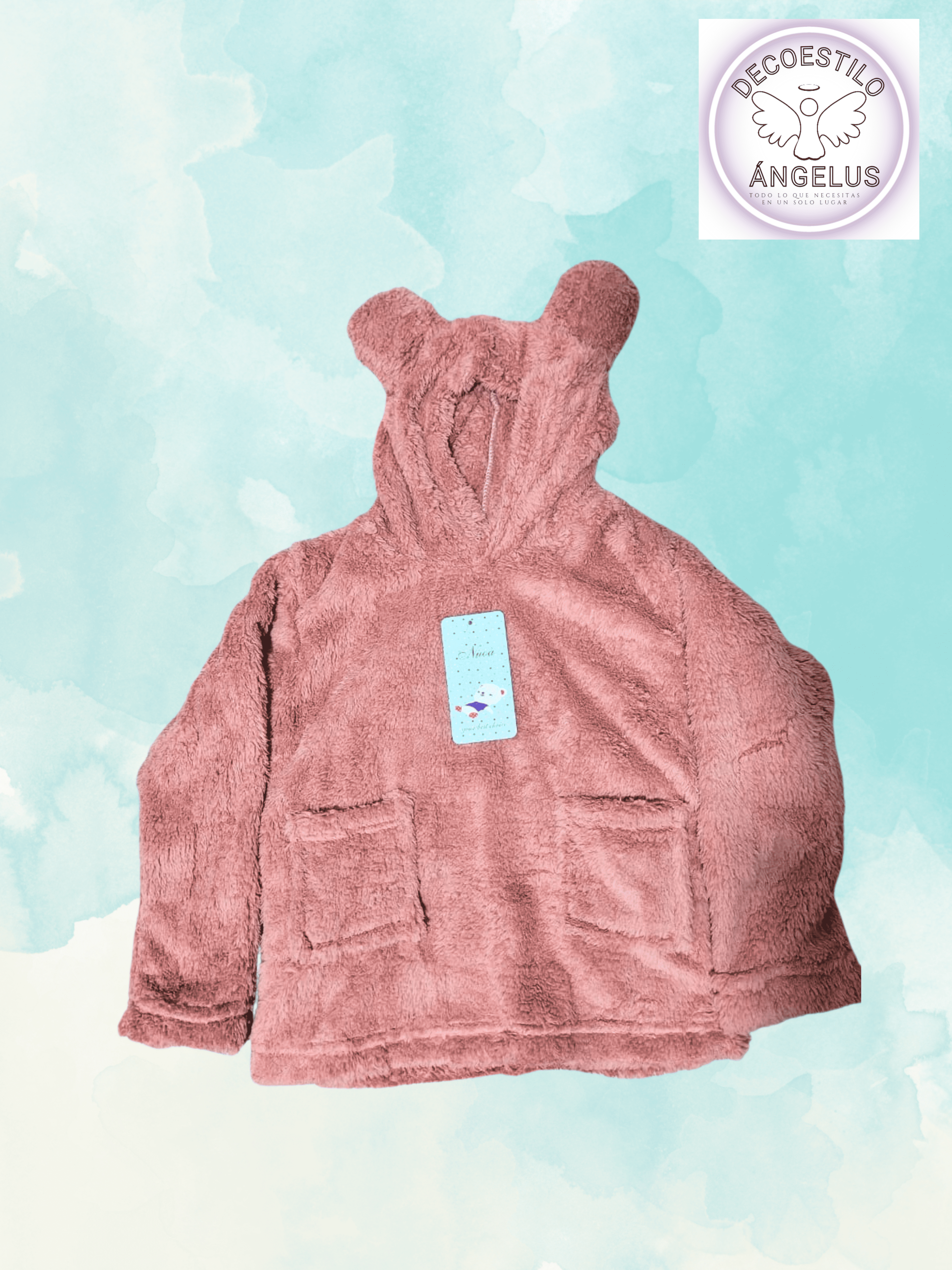 PIJAMA CON OREJAS DE OSITO DE POLAR PARA NIÑOS - 2