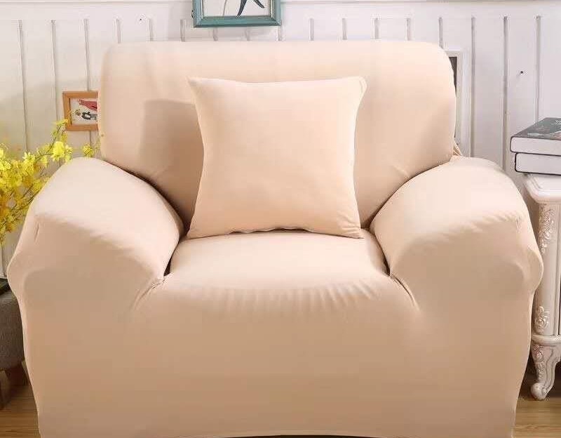 FUNDAS CUBRE SOFA COLOR ENTERO SPANDEX 3 CUERPOS ELASTICADO CALIDAD PREMIUM - 1