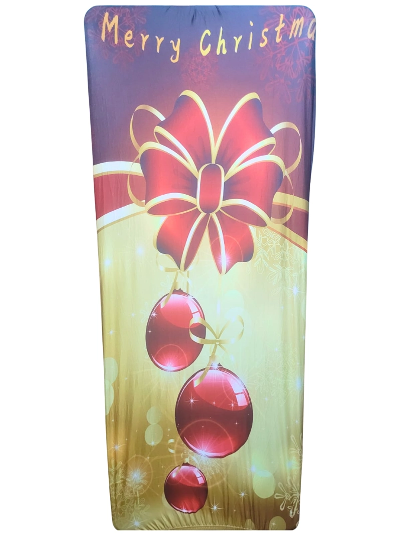 FUNDA ELASTICA PARA PUERTA DE NAVIDAD DECORACION NAVIDEÑA FACIL DE INSTALAR CALIDAD PREMIUM - 1