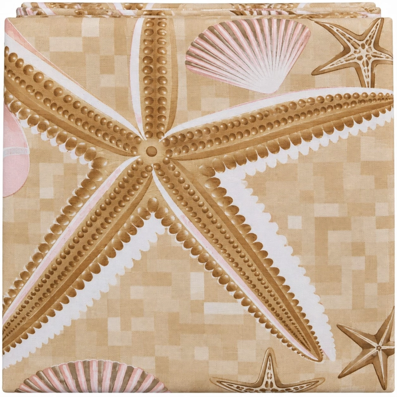CORTINA DE BAÑO DE TELA ESTAMPADA DOLCE 180 X 180 CM DISEÑO DECORATIVO - 2
