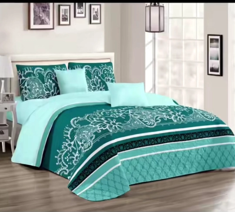 CUBRECAMA PLAZA Y MEDIA + 2 FUNDAS DE ALMOHADA (3 PIEZAS) DISEÑOS VARIADO ESTAMPADO - 1