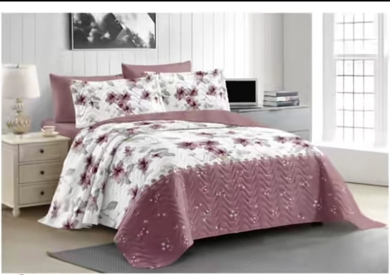 CUBRECAMA DOS PLAZAS + 2 FUNDAS DE ALMOHADA (3 PIEZAS) DISEÑOS VARIADO ESTAMPADO - 1
