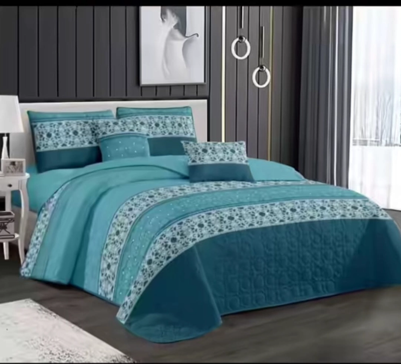 CUBRECAMA DOS PLAZAS + 2 FUNDAS DE ALMOHADA (3 PIEZAS) DISEÑOS VARIADO ESTAMPADO - 1