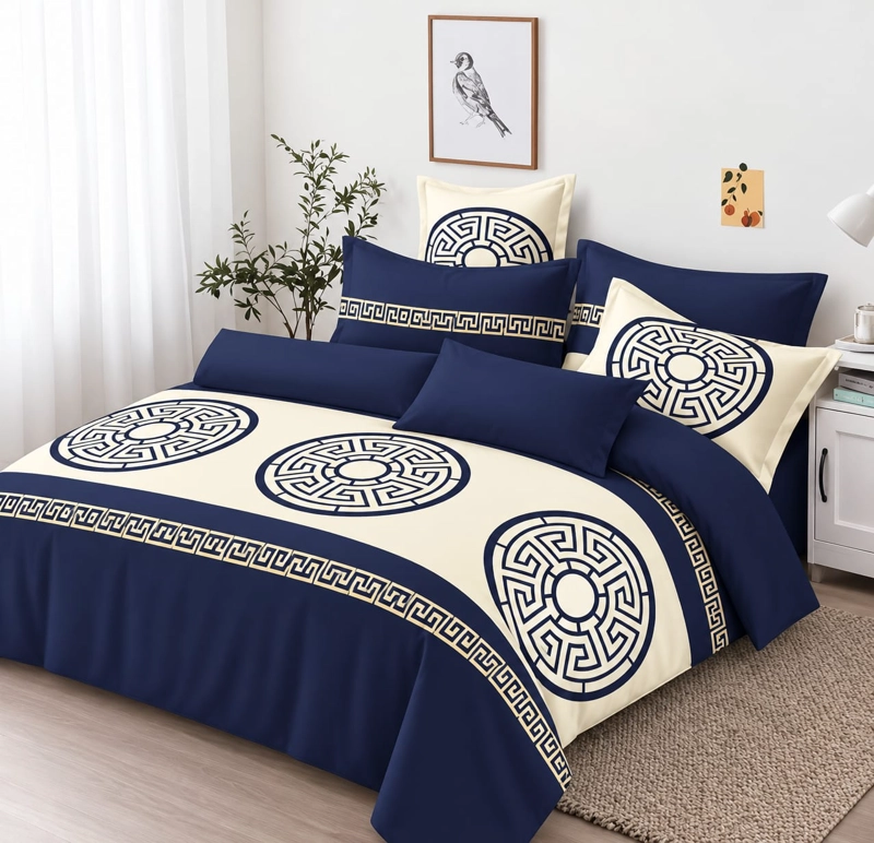 CUBRECAMA DOS PLAZAS + 2 FUNDAS DE ALMOHADA (3 PIEZAS) DISEÑOS VARIADO ESTAMPADO - 1