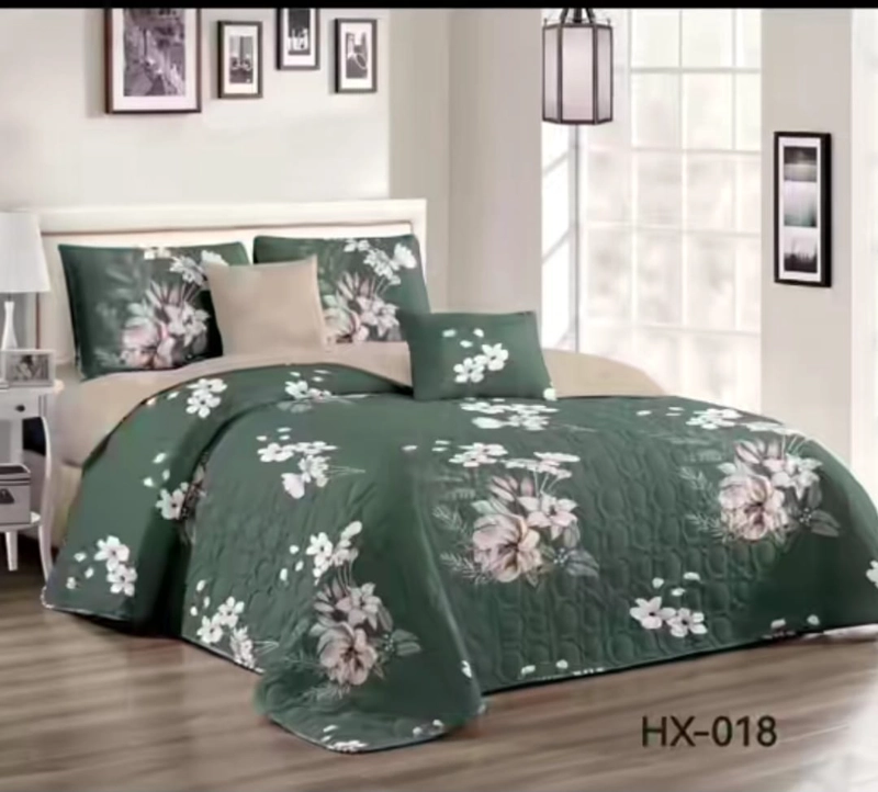 CUBRECAMA DOS PLAZAS + 2 FUNDAS DE ALMOHADA (3 PIEZAS) DISEÑOS VARIADO ESTAMPADO - 1