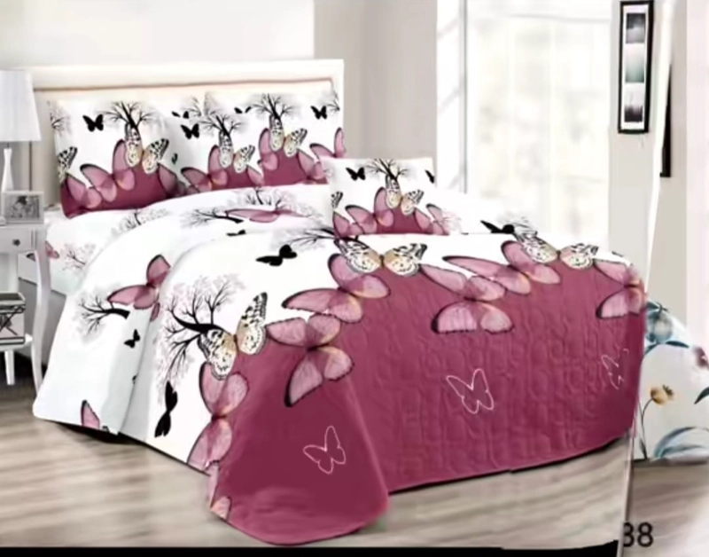 CUBRECAMA DOS PLAZAS + 2 FUNDAS DE ALMOHADA (3 PIEZAS) DISEÑOS VARIADO ESTAMPADO - 1