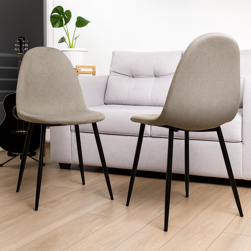 SILLA DE COMEDOR LEGGA GRIS SET DE 2 UNIDADES MIRKELA - 10