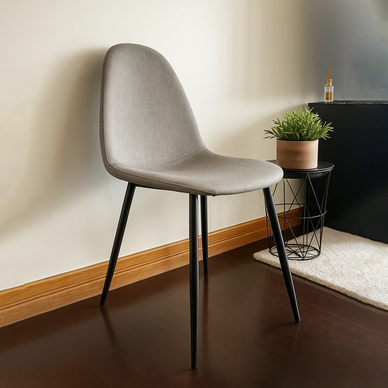 SILLA DE COMEDOR LEGGA GRIS SET DE 2 UNIDADES MIRKELA - 11