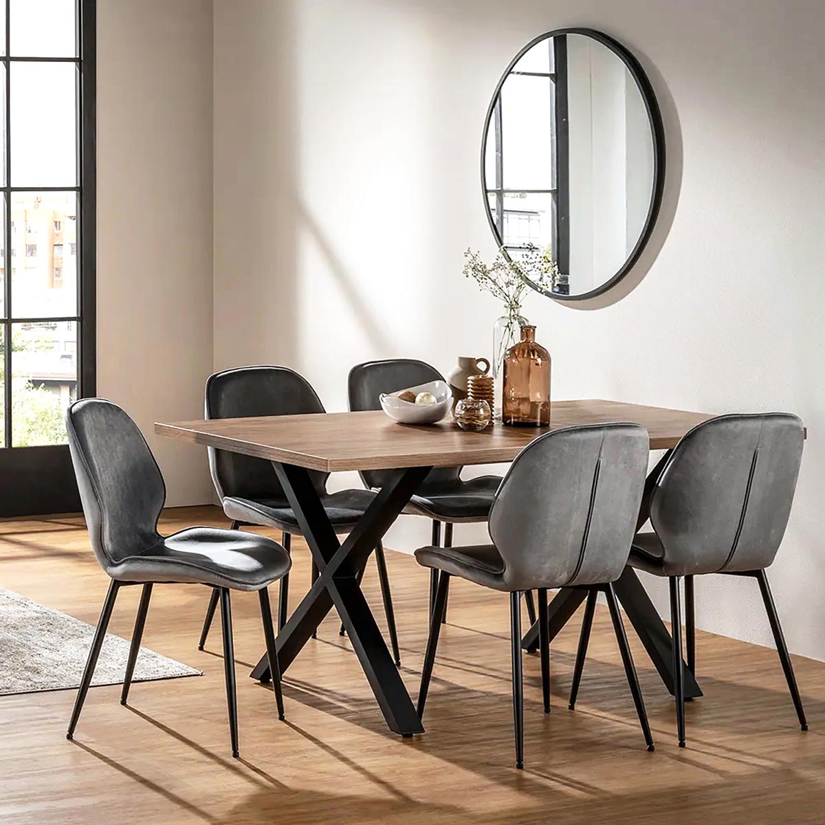 SILLA LOTTA GRIS SET DE 2 UNIDADES MIRKELA - 6