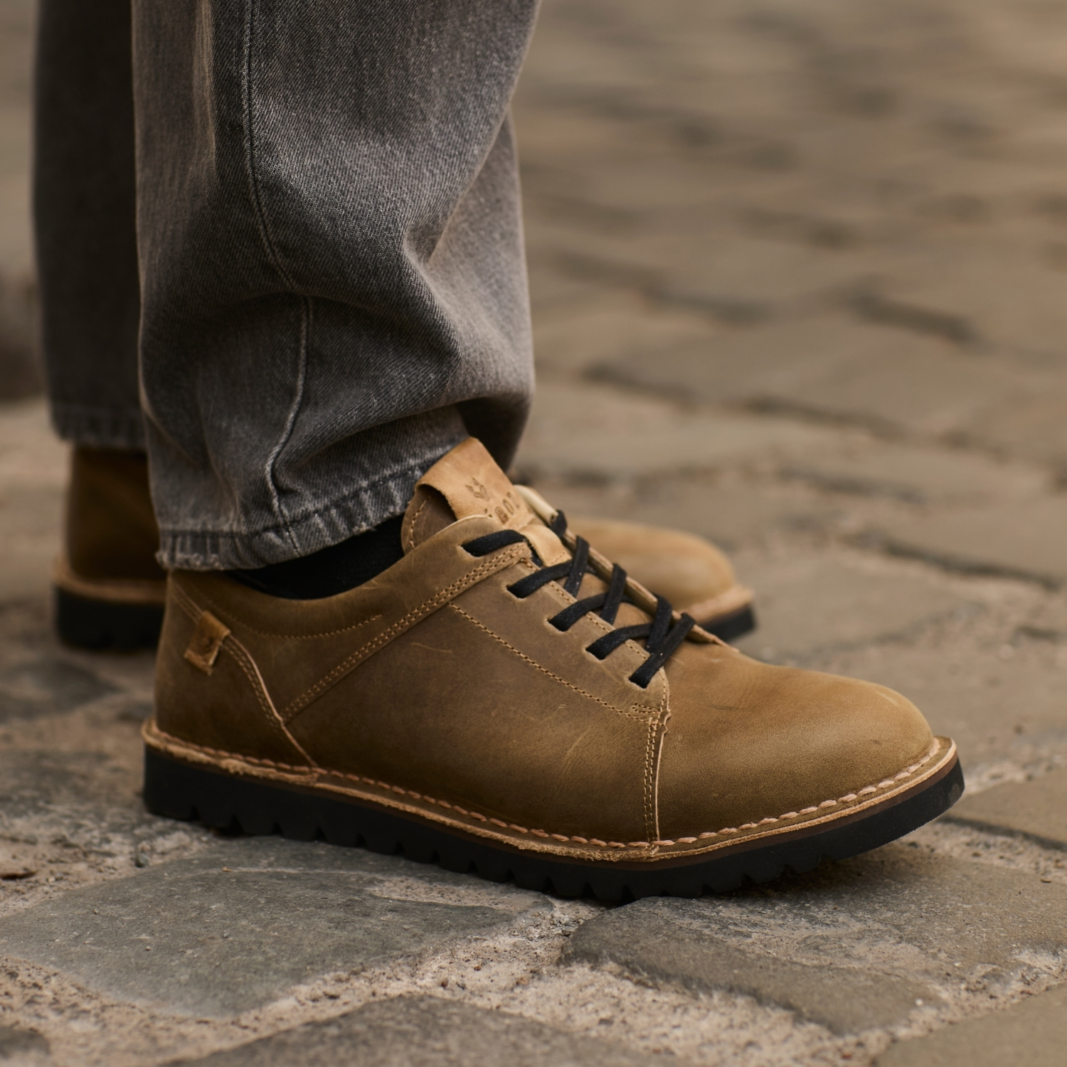 ZAPATO HOMBRE DE CUERO MILENIO VERDE VÉROZ - 5