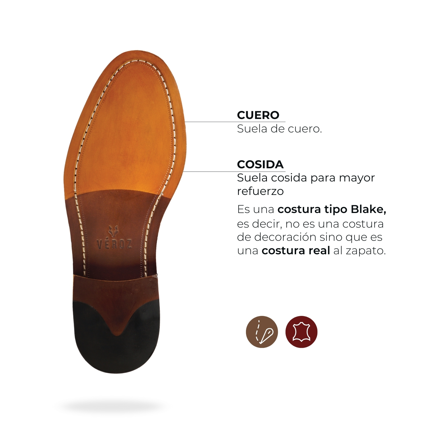 ZAPATO HOMBRE DE CUERO GRAN BELT WHISKY VÉROZ - 5