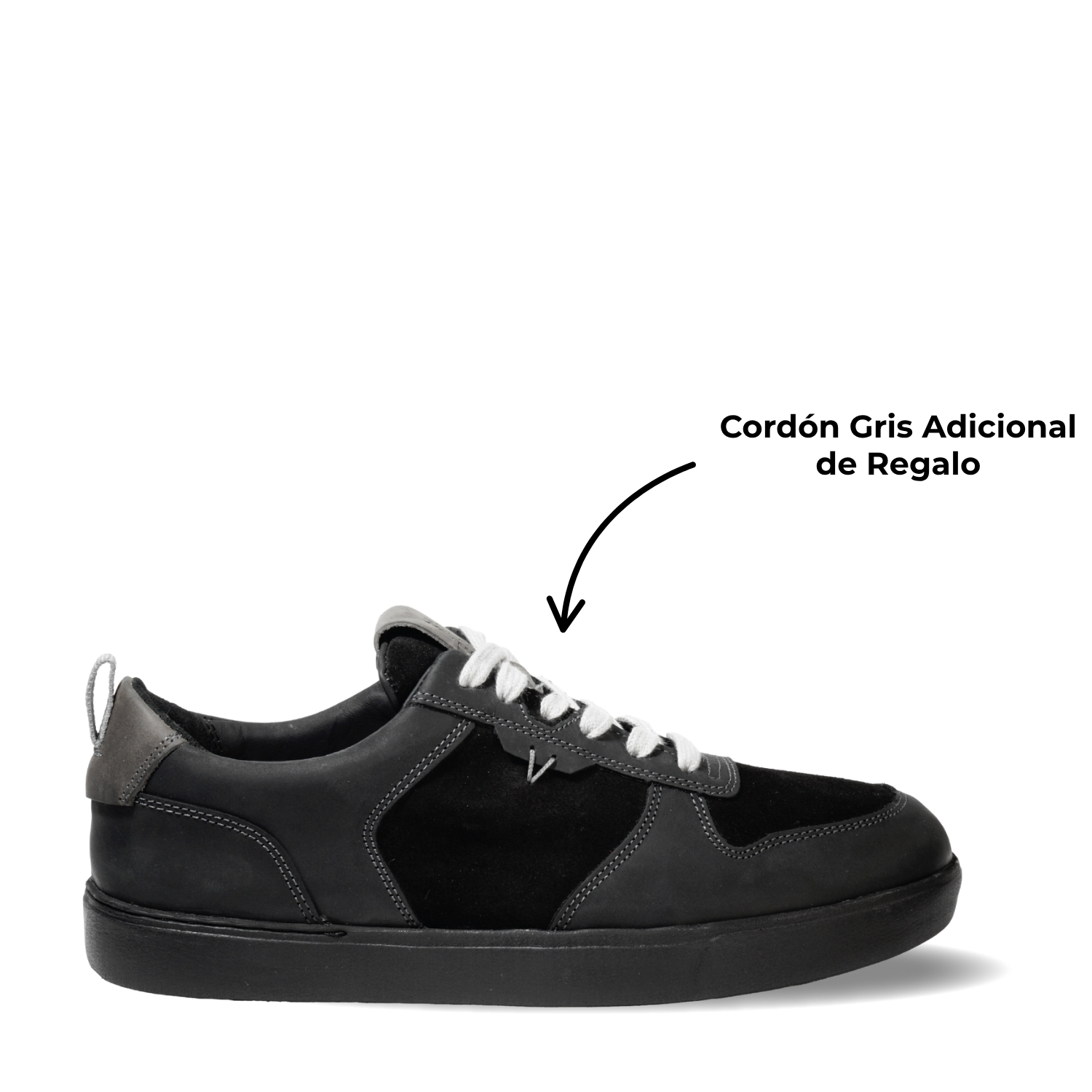 ZAPATILLA HOMBRE DE CUERO TREND LIGHT NEGRO VE ROZ - 6
