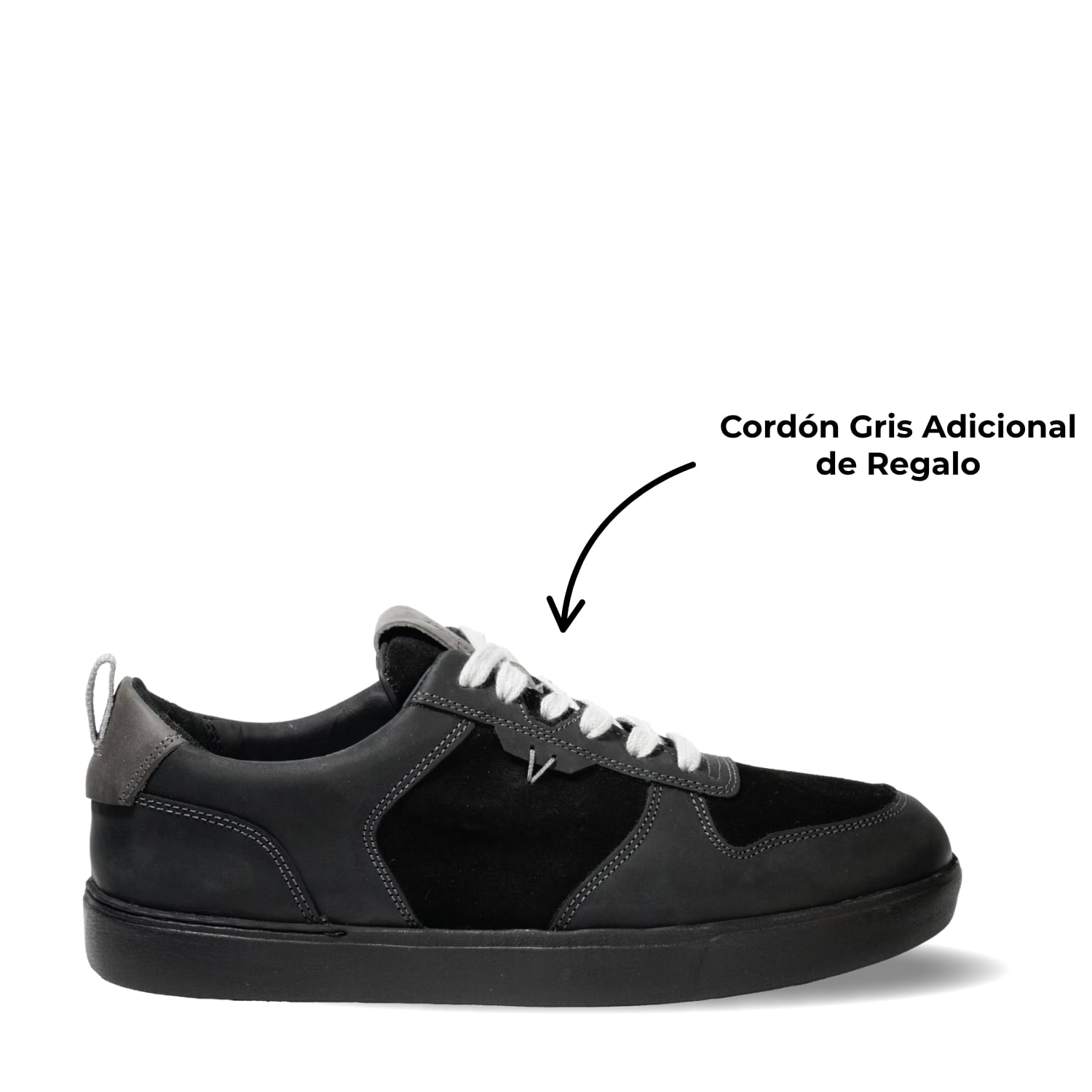 ZAPATILLA HOMBRE DE CUERO TREND LIGHT NEGRO VE ROZ - 6