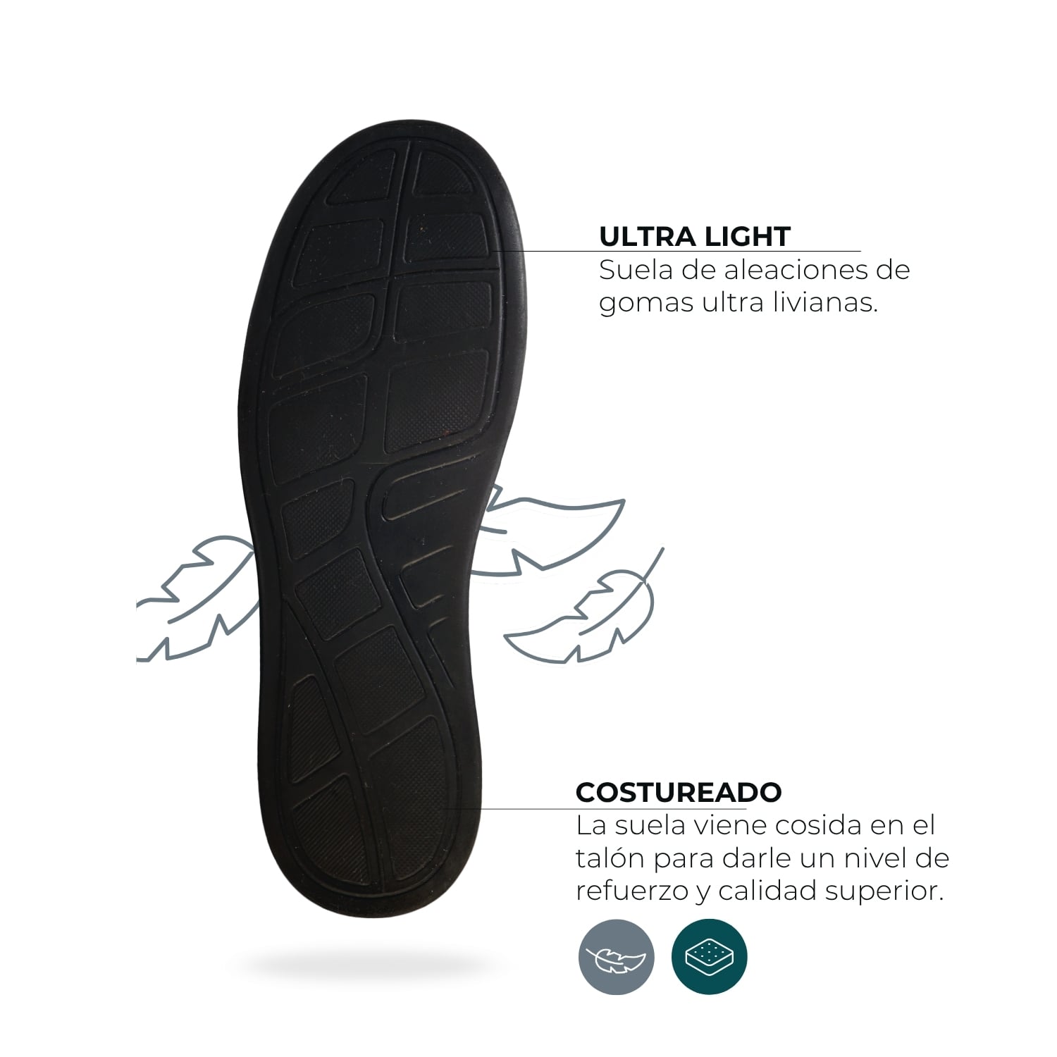 ZAPATILLA HOMBRE DE CUERO TREND LIGHT NEGRO VE ROZ - 8