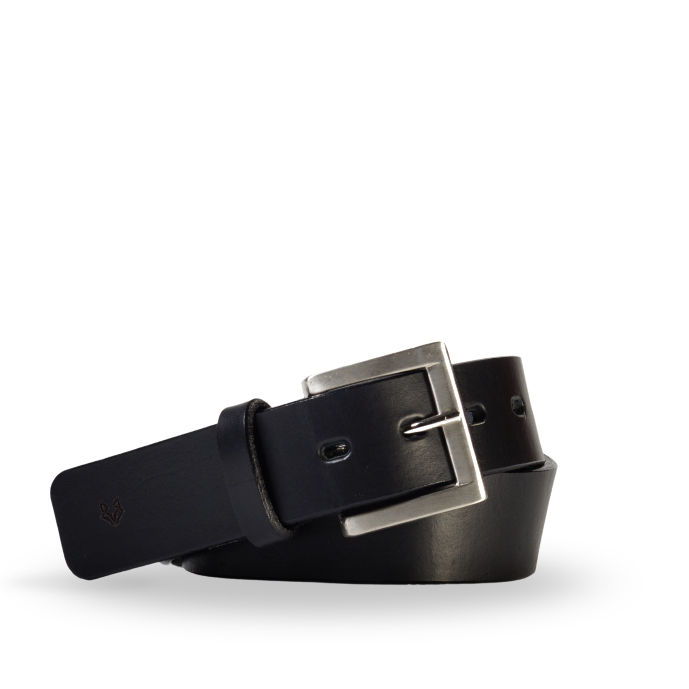 CINTURON HOMBRE DE CUERO LISO CASUAL EN COLOR NEGRO VÉROZ - 1