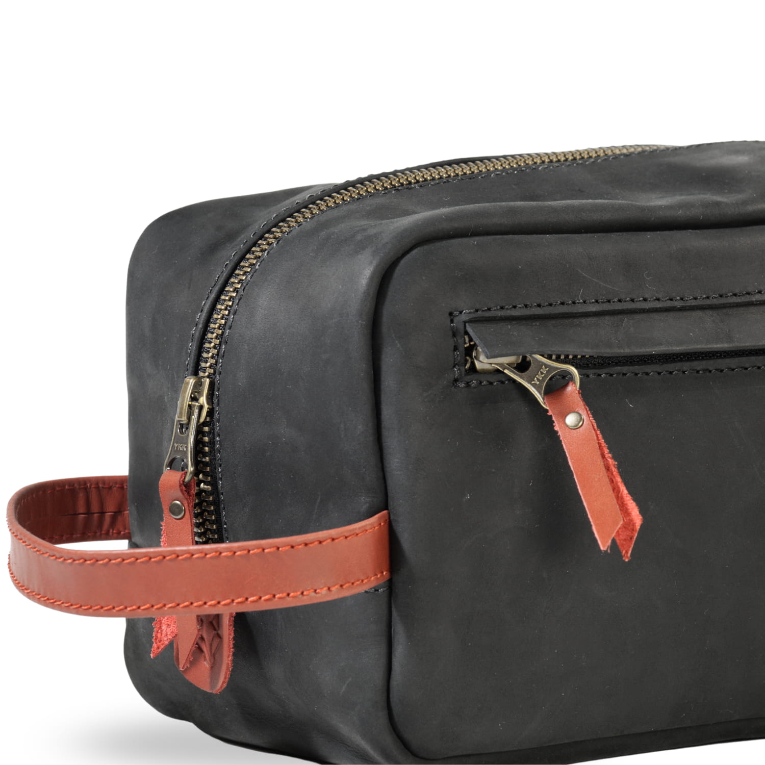 NECESER DE CUERO TIBER NEGRO VE ROZ - 2